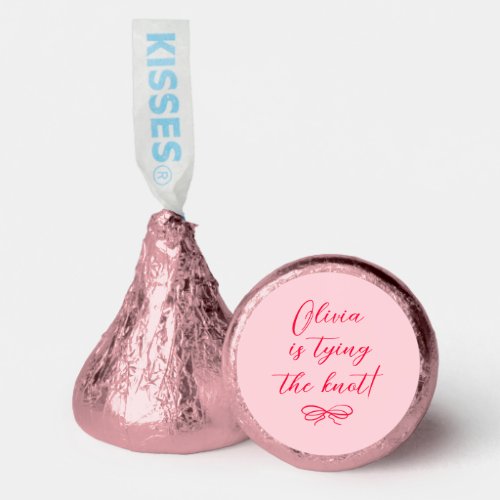 Shes tying the knot retro pink and red minimalist hersheys kisses