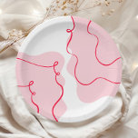 She's tying the knot retro wavy pink red paper plates<br><div class="desc">She's tying the knot retro wavy pink red Paper Plates
Matching items are available.</div>