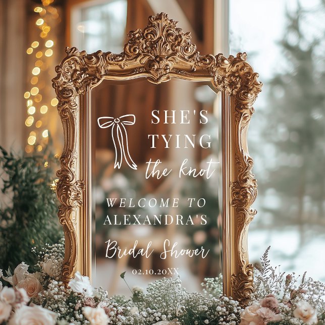 She's Tying The Knot Selfie Mirror Welcome Sign (Creator Uploaded)