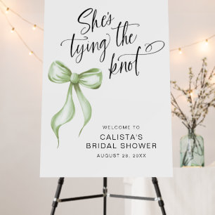 She's Tying the Knot Welcome Bridal Shower Sign
