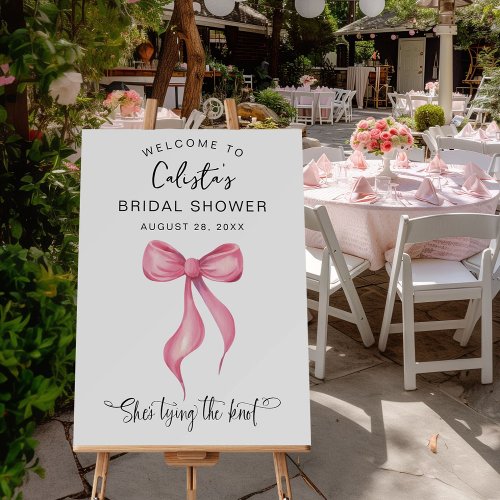 Shes Tying the Knot Welcome Bridal Shower Sign