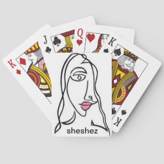 sheshez-picasso-like art poker cards