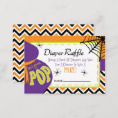 Shes's About to POP Diaper Raffle Ticket Enclosure Card (Front/Back)