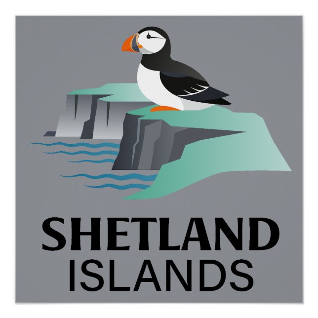 Shetland Islands Scotland United Kingdom Poster (Front)