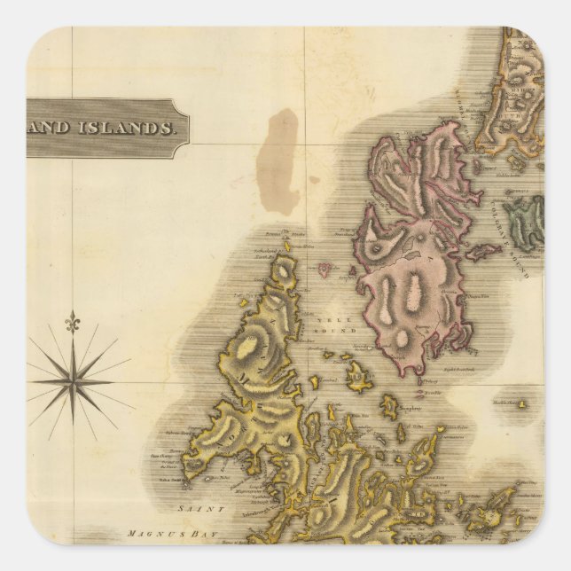 Shetland Islands Square Sticker (Front)