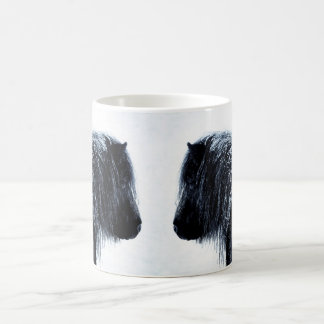 Shetland ponies in winter Mug