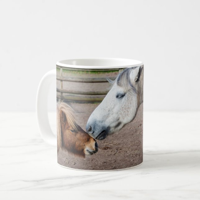 Shetland Pony and Highland Pony Mug (Front Left)