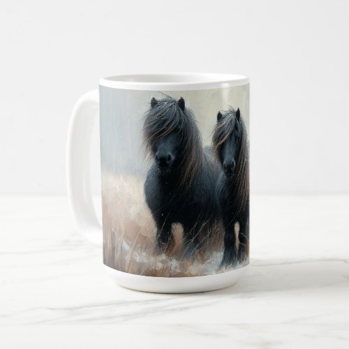 Shetland Pony Coffee Mug No1 Set of six Shetland