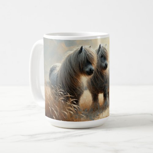 Shetland Pony Coffee Mug No5 Set of six Shetland