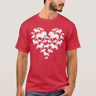 Shetland Pony Heart Ride Horses Shetty friend T-Shirt