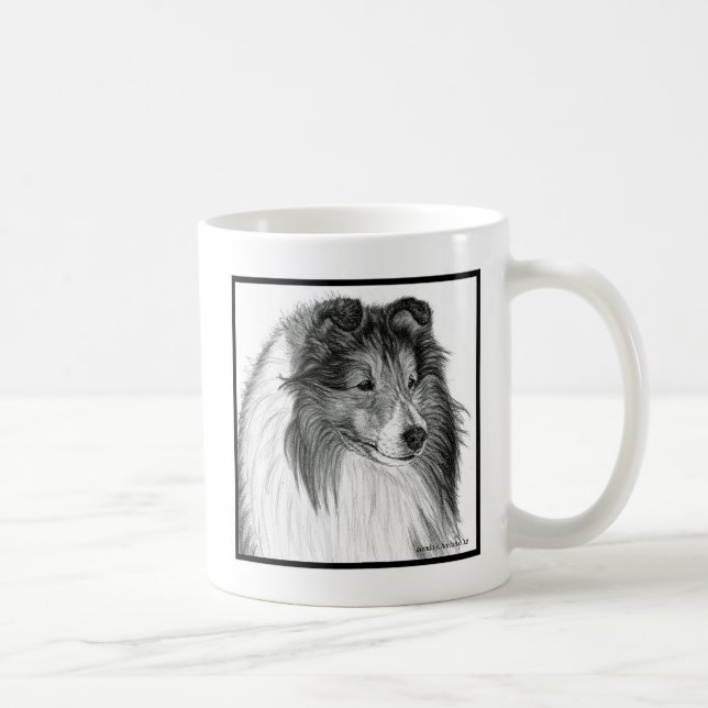 Shetland Sheepdog Art by Glenda S. Harlan Coffee Mug (Right)