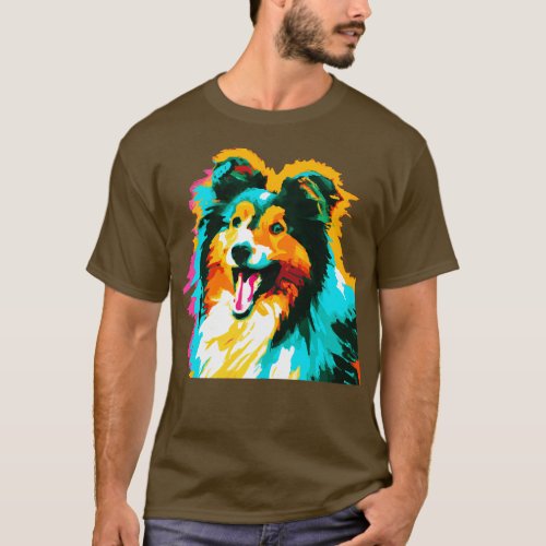 Shetland Sheepdog Art Dog Lover Gifts 4 T_Shirt