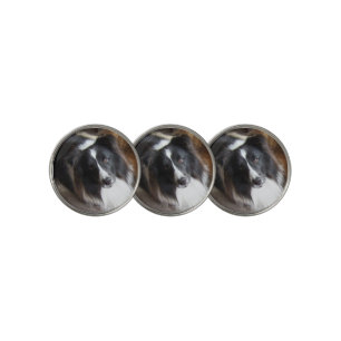 Shetland Sheepdog Black and White Golf Ball Marker