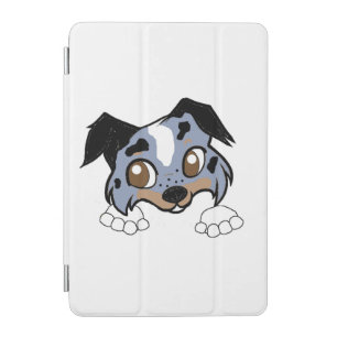 Shetland Sheepdog Blue Merle Tri Peeking Cartoon iPad Mini Cover