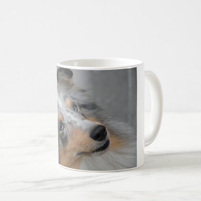 Shetland Sheepdog Blue Tri Coffee Mug (Front Right)