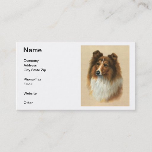 Customizable Shetland Sheepdog Business Cards