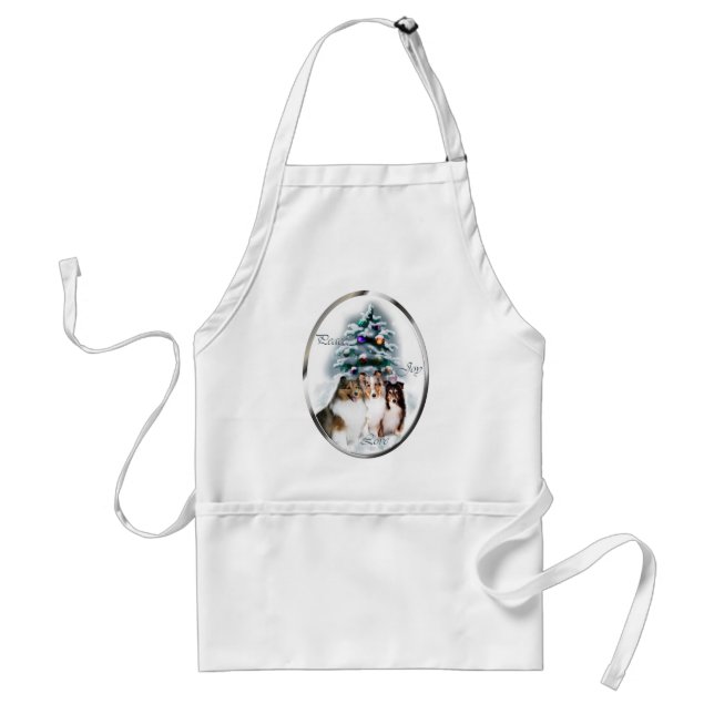 Shetland Sheepdog Christmas Gifts Adult Apron (Front)