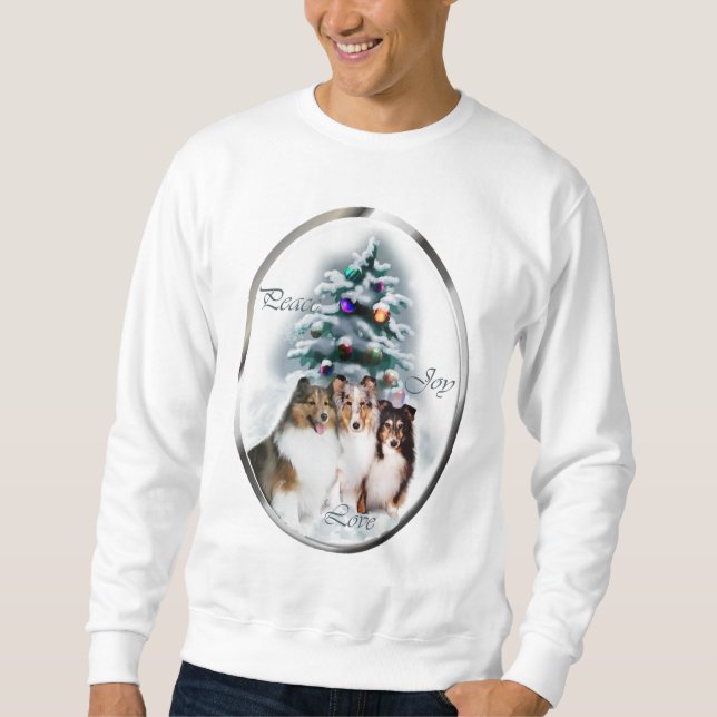 Shetland Sheepdog Christmas Gifts Sweatshirt (Front)