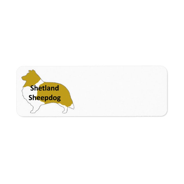 Shetland Sheepdog Color Silhouette Label (Front)