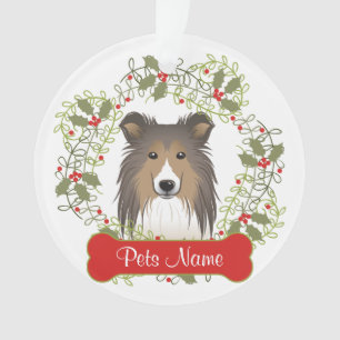 Shetland Sheepdog Customizable Ornament