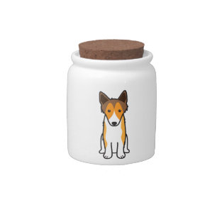 Shetland Sheepdog Dog Cartoon Candy Jar