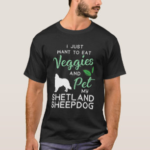 Shetland Sheepdog Dog Cigar Lover Owner Xmas Birth T-Shirt