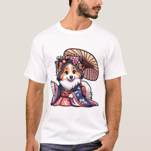 Shetland Sheepdog Dog Kimono T-Shirt