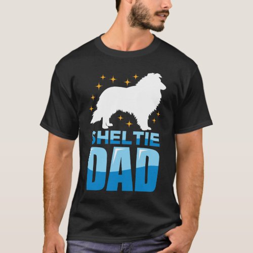 Shetland Sheepdog Dog Puppy Lover Sheltie Dad T_Shirt