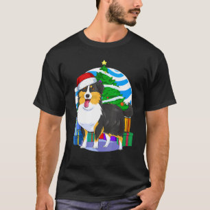 Shetland Sheepdog Dog Santa Christmas Tree Decor T-Shirt