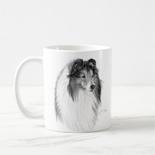 Shetland Sheepdog Drawing Coffee Mug