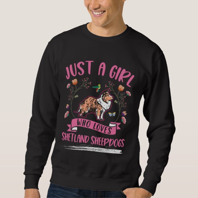 Shetland Sheepdog Girl Mini Collie Sheltie Sweatshirt (Front)