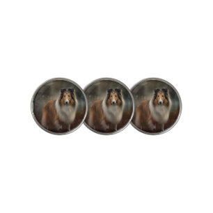 Shetland Sheepdog Halloween Scary Golf Ball Marker