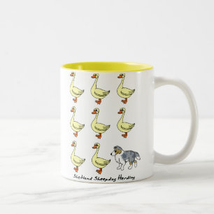 Shetland Sheepdog Herding Ducks Mug