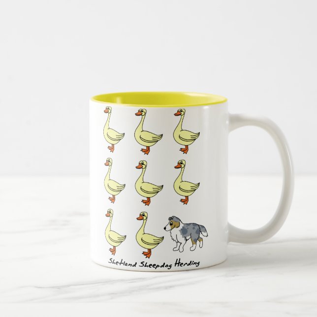 Shetland Sheepdog Herding Ducks Mug (Right)