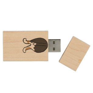 Shetland Sheepdog Hiney Wood Flash Drive