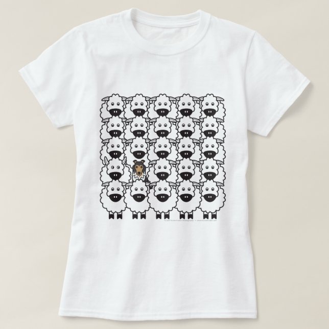 Shetland Sheepdog in the Sheep T-Shirt (Design Front)