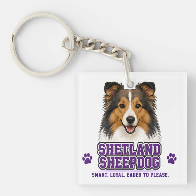 🐾 Shetland Sheepdog 🐾 Keychain (Front)