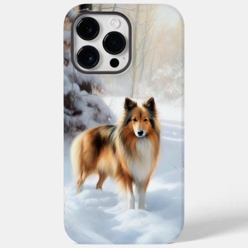 Shetland Sheepdog Let It Snow Christmas Case_Mate iPhone 14 Pro Max Case