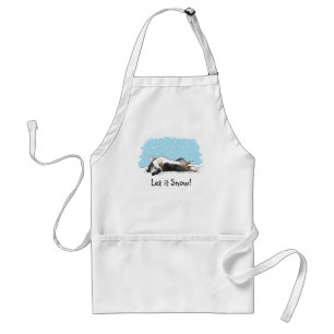 Shetland Sheepdog Let it Snow   Sheltie Holiday Adult Apron