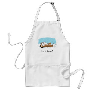 Shetland Sheepdog Let it Snow Sheltie Holiday Adult Apron