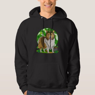 Shetland Sheepdog Lucky Leprechaun Dog St Patricks Hoodie