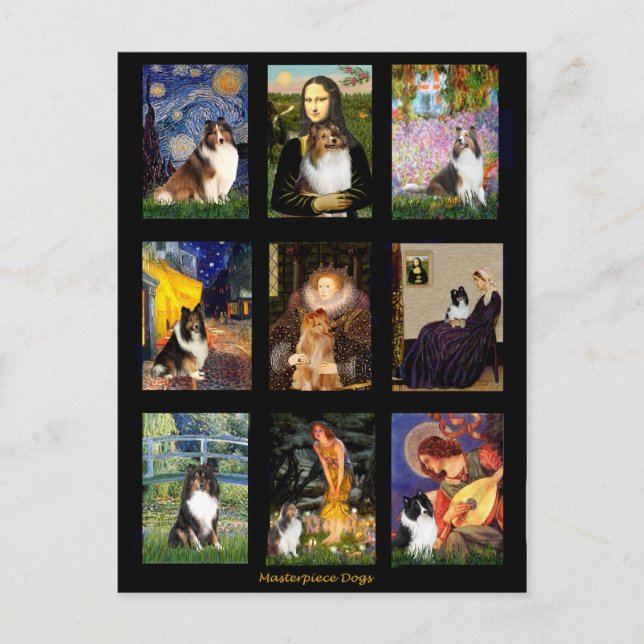 Shetland Sheepdog Masterpiece Composite Postcard (Front)