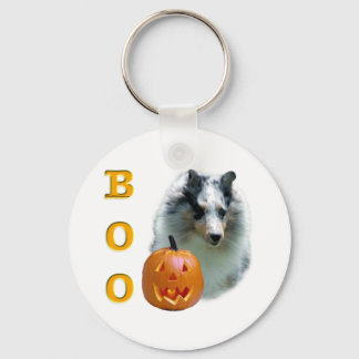 Shetland Sheepdog (merle) Boo Keychain