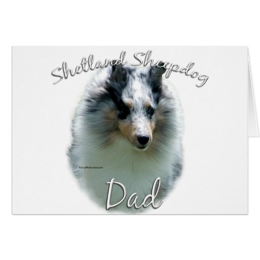 Shetland Sheepdog (merle) Dad 2 Cards (Front Horizontal)