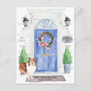 Shetland Sheepdog Moving Announcement Postcard