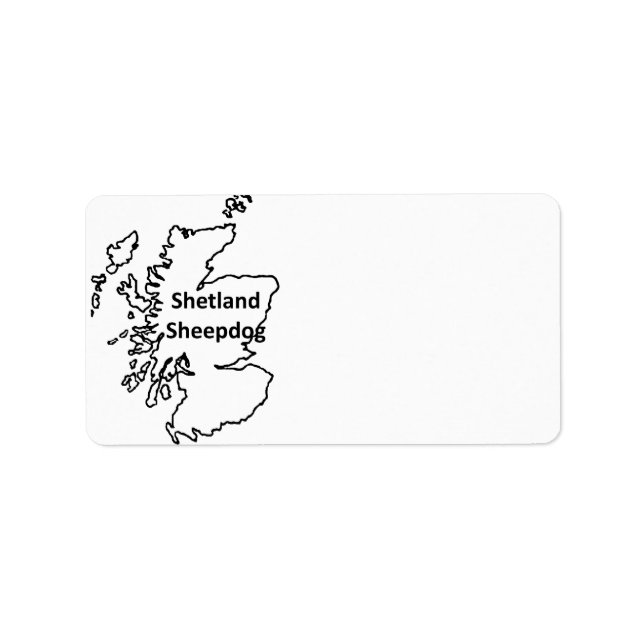 Shetland Sheepdog Name In Origin Label (Front)