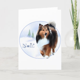 Shetland Sheepdog Noel Holiday Card