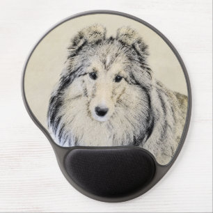 Shetland Sheepdog Painting - Cute Original Dog Art Gel Mouse Pad