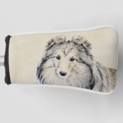 Shetland Sheepdog Painting _ Cute Original Dog Art Golf Head Cover