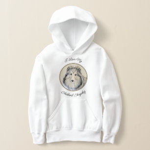 Shetland Sheepdog Painting - Cute Original Dog Art Hoodie